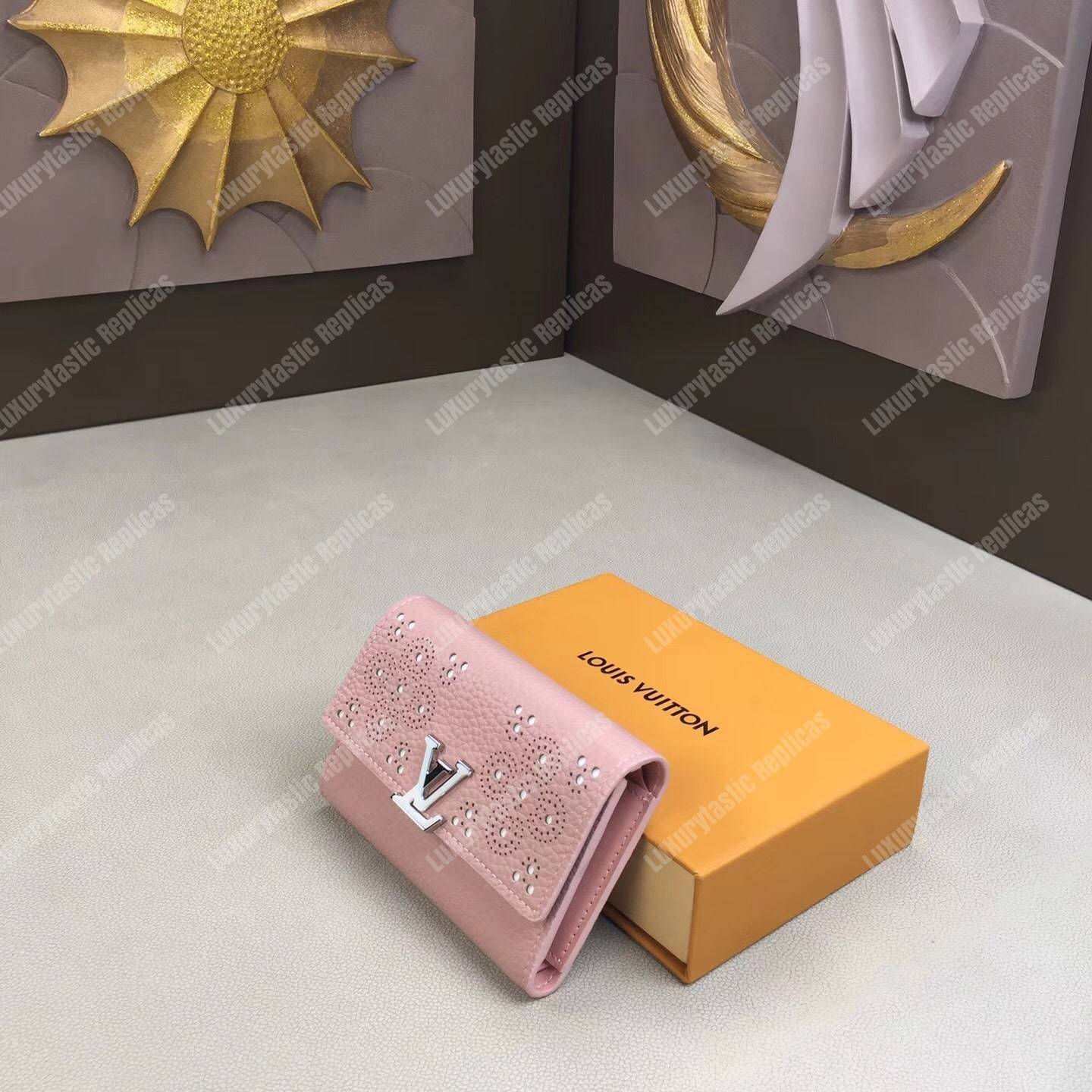 LV Compact Wallet Taurillion Leather Magnolia