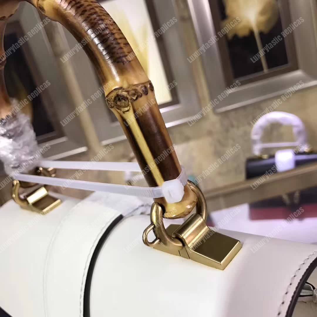 G*u*i dionysus medium top handle bag white