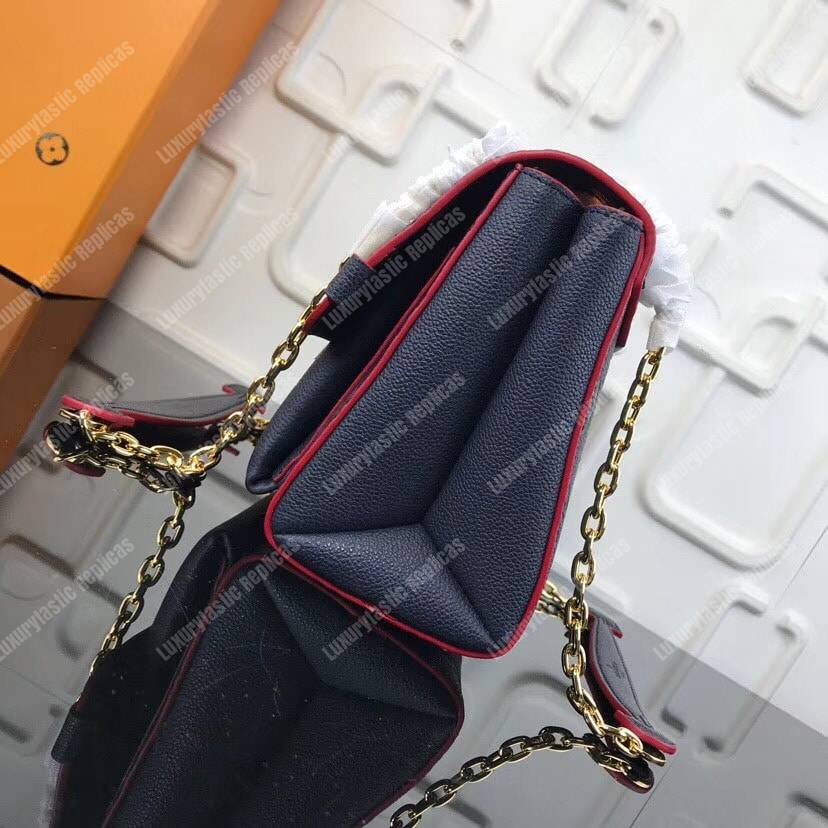 LV Vavin MM Monogram Empreinte Leather Marine Rouge