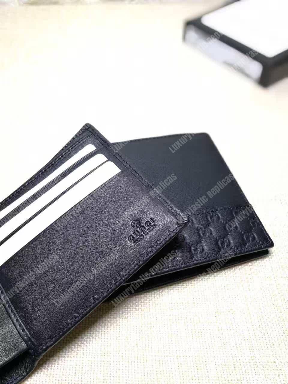 G*u*i gg leather wallet with microG*u*issima black