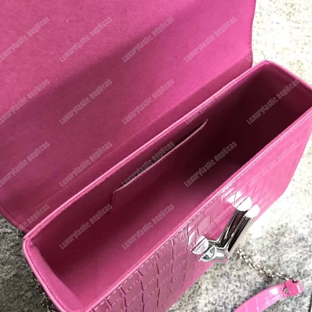 LV Twist Bag MM Crocodilien Brillant Pink