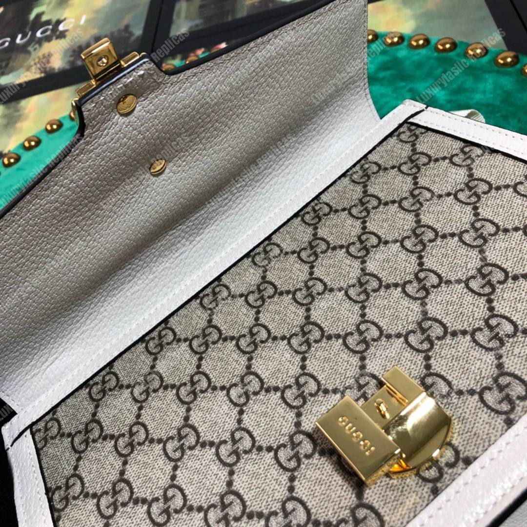 G*u*i gg sup*e canvas sylvie small shoulder bag white