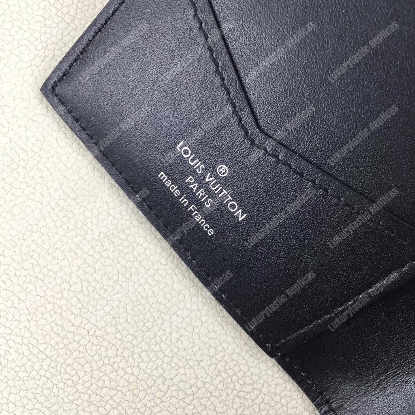 LV Passport Cover Utah Leather Blue Marine