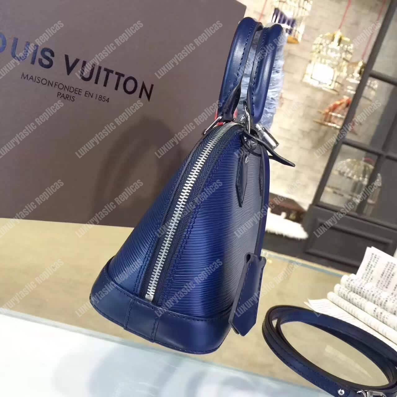 LV Alma BB Epi Leather Indigo