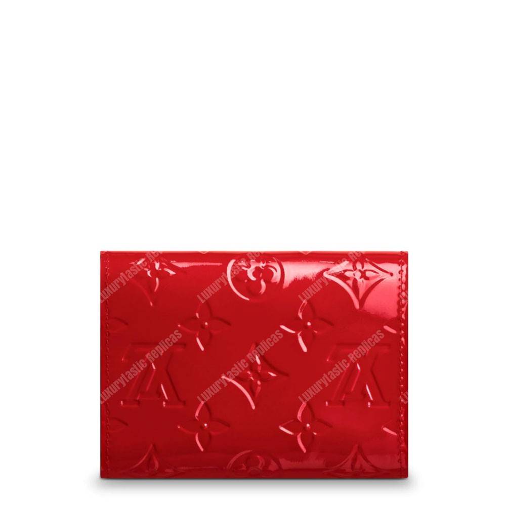 LV Victorie Wallet Monogram Vernis Leather Cerise