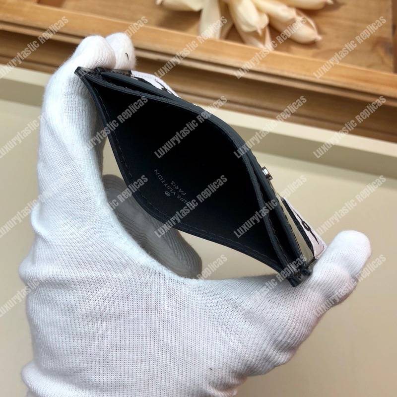 LV Venice Card Holder Patent Leather Monogram Black