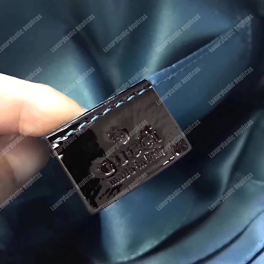 G*u*i ophidia small shoulder bag in hibiscus red suede