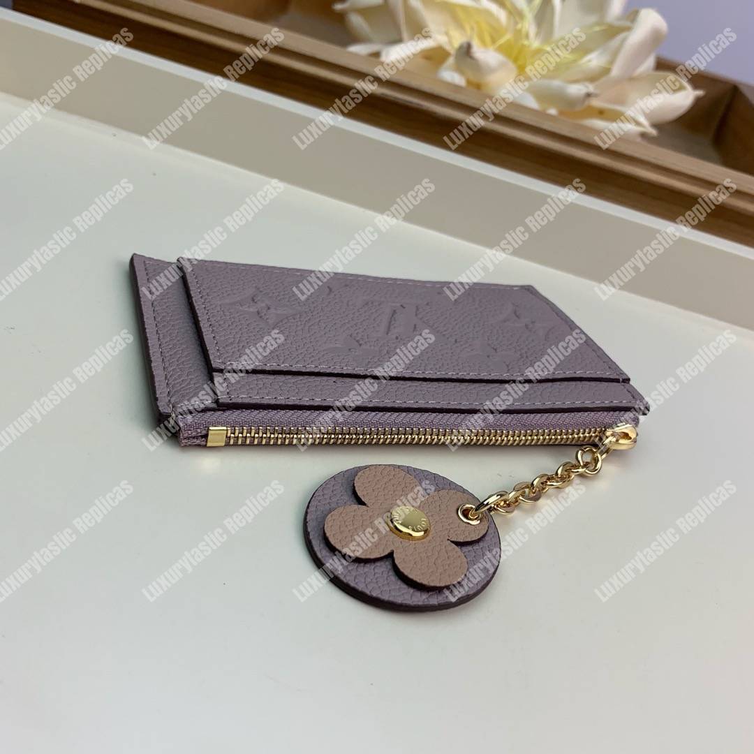 LV Zipped Card Holder Monogram Taupe