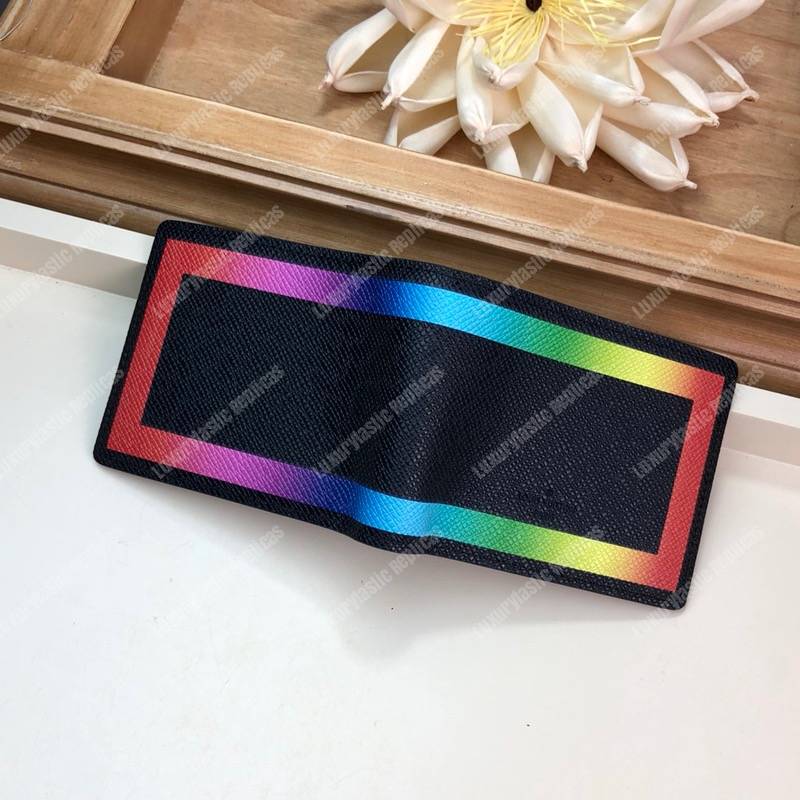 LV Abloh Slender Wallet Taiga