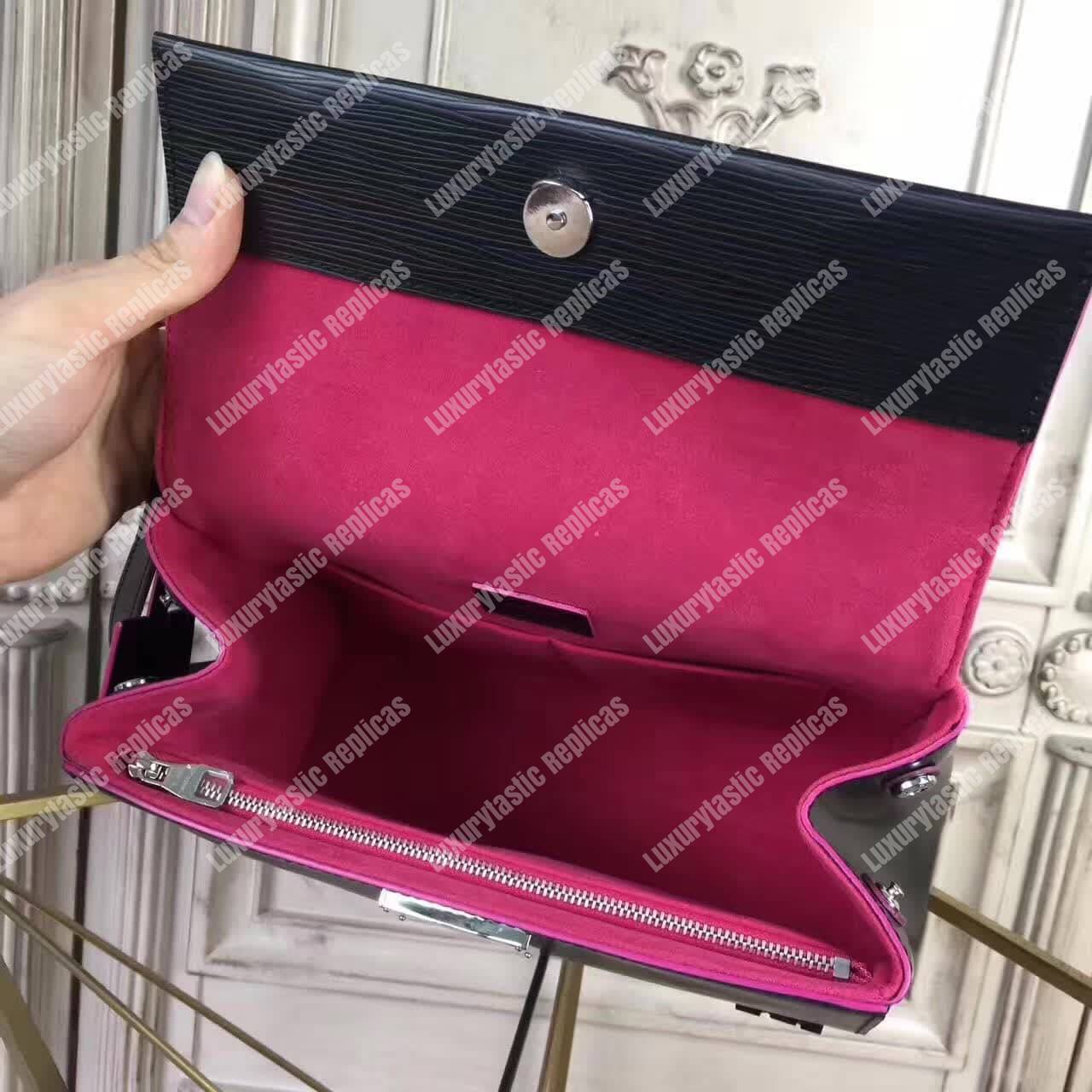 LV Cluny BB Bag Epi Leather Noir Rose