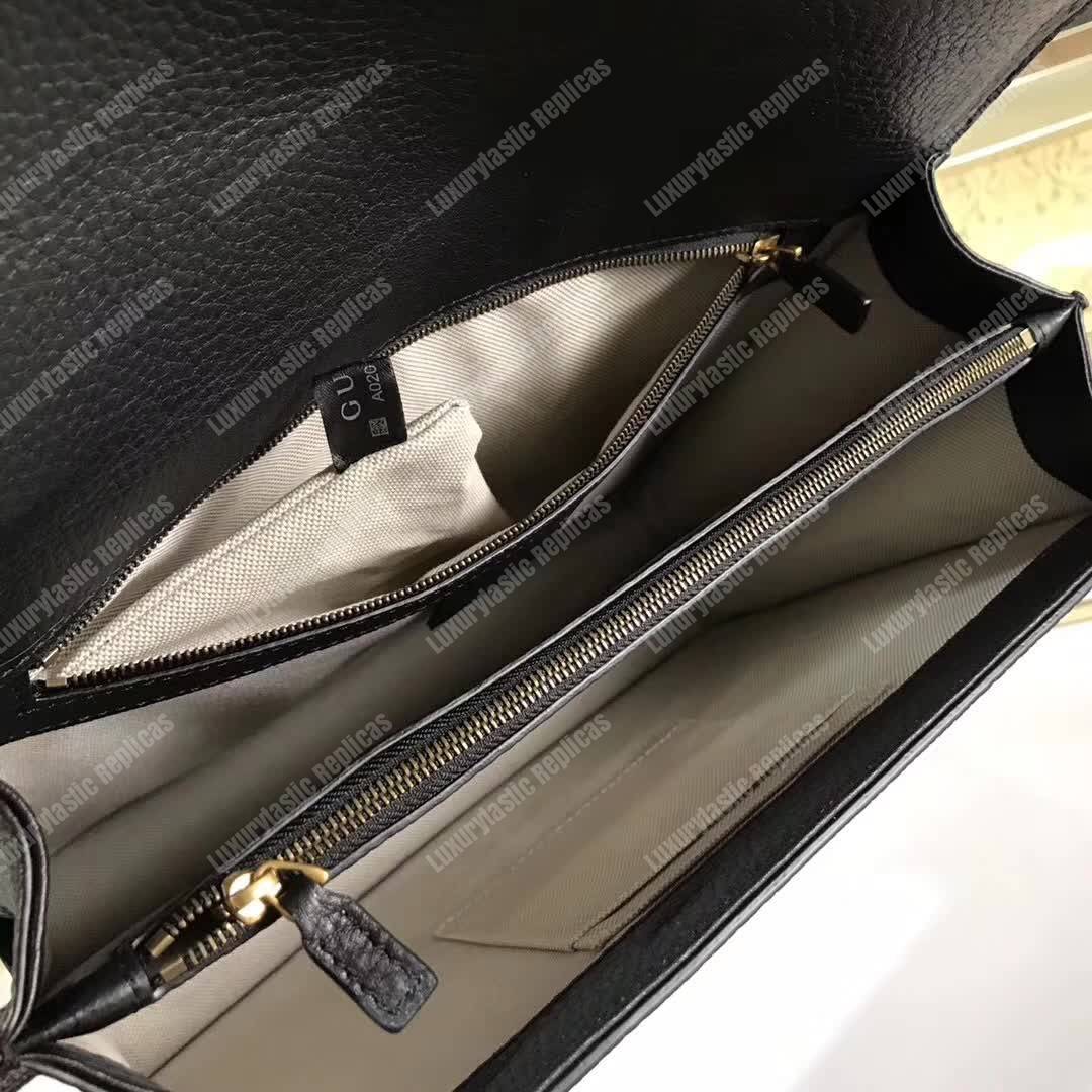 G*u*i animalier leather messenger bag