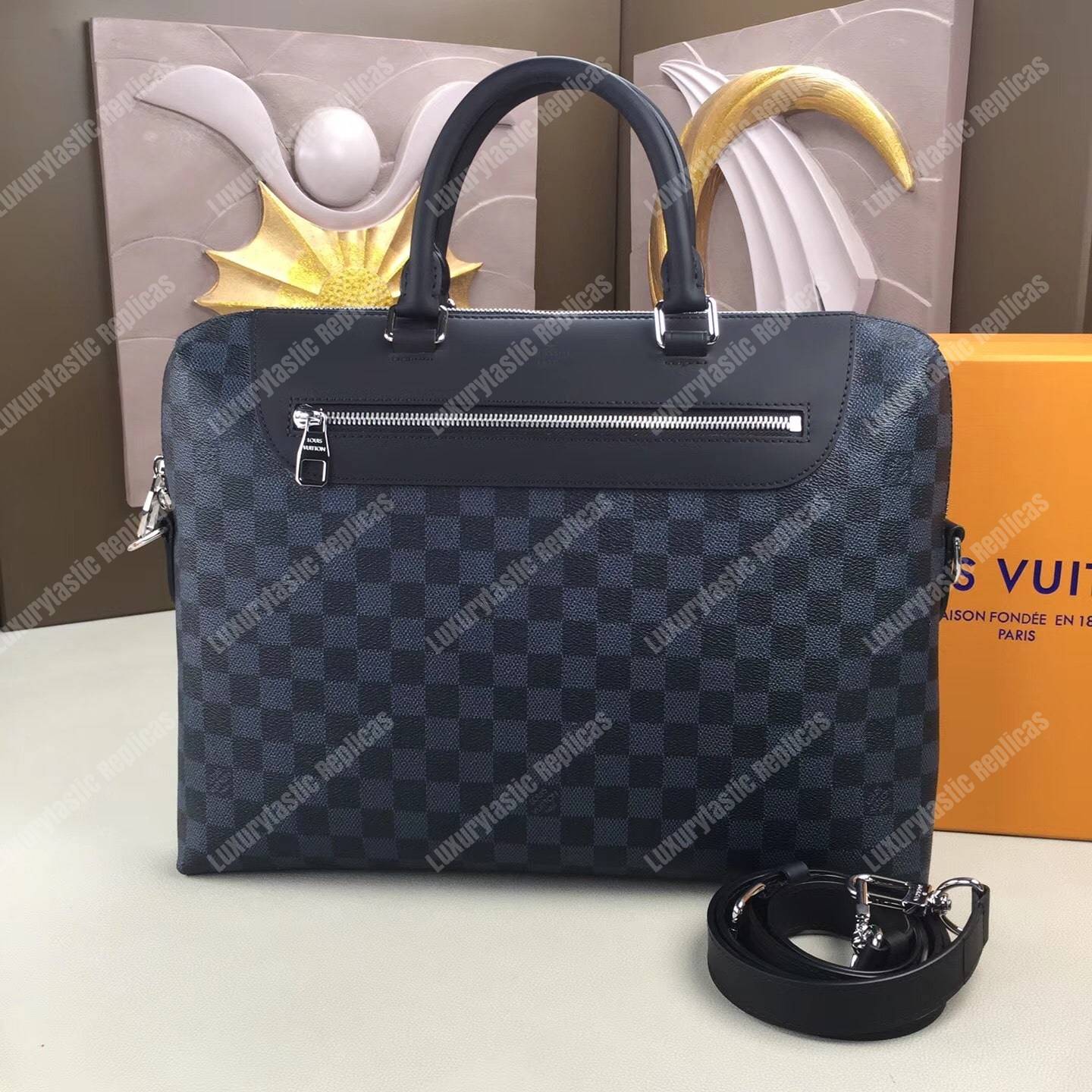LV Porte-Documents Jour Damier Cobalt Canvas