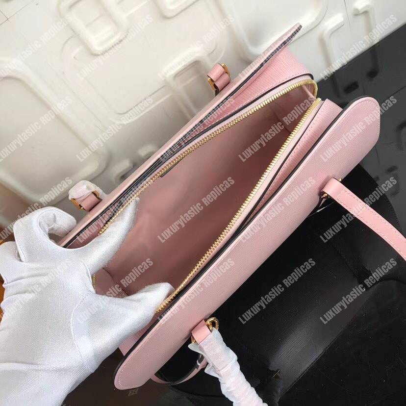 LV Soufflot Bag Black Epi Leather Pink