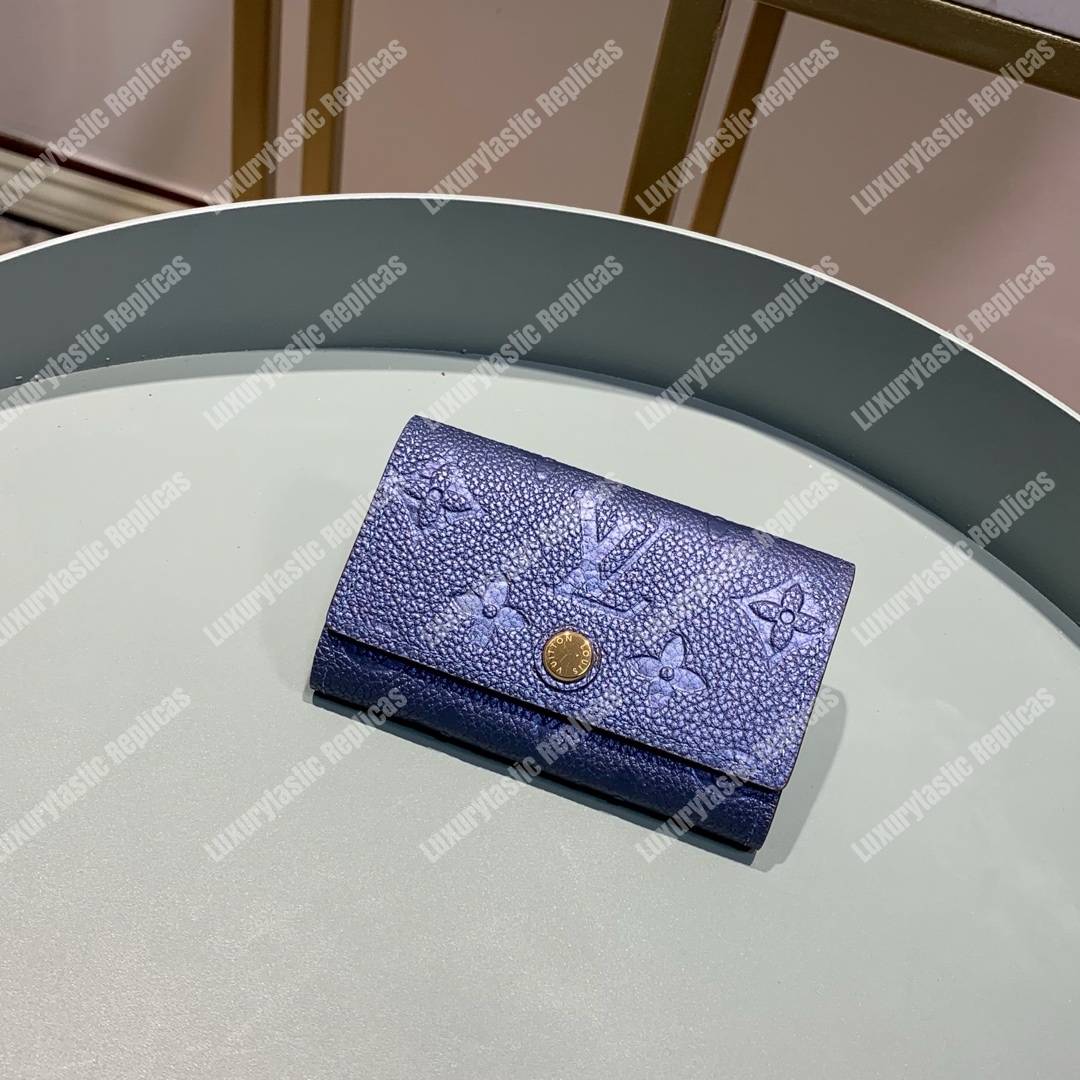 LV 6 KEY HOLDER Monogram Empreinte leather Iris