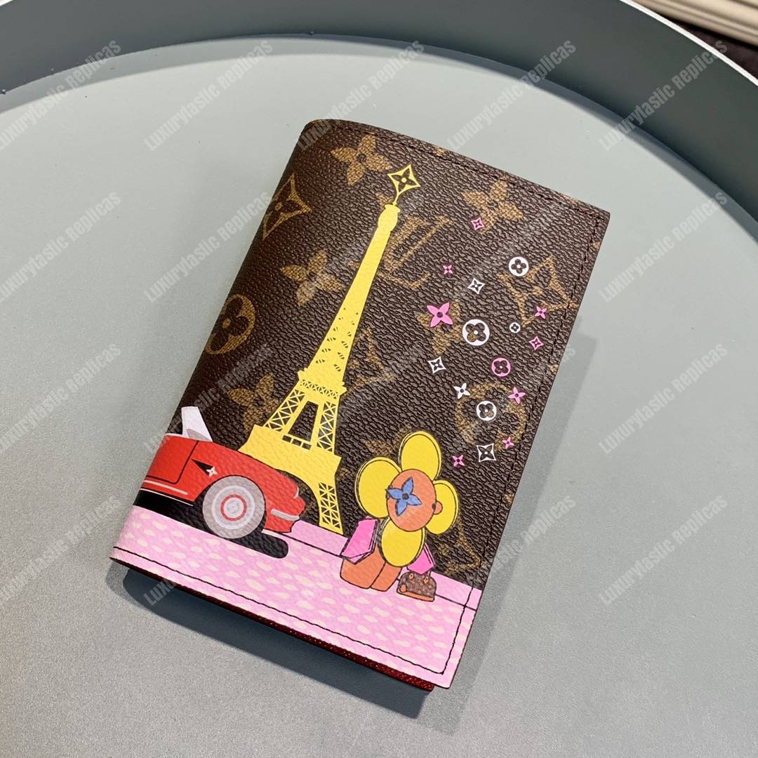 LV Passport Cover Monogram Eiffel Tower