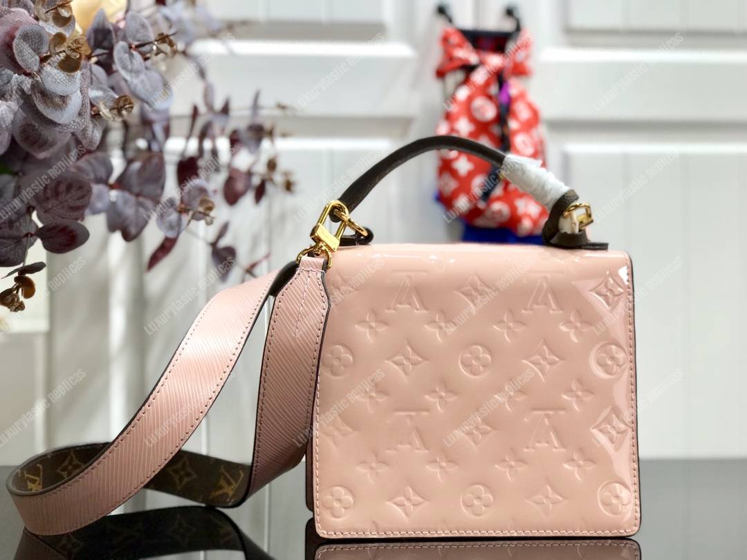 LV Spring Street Monogram Vernis Rose Ballerine