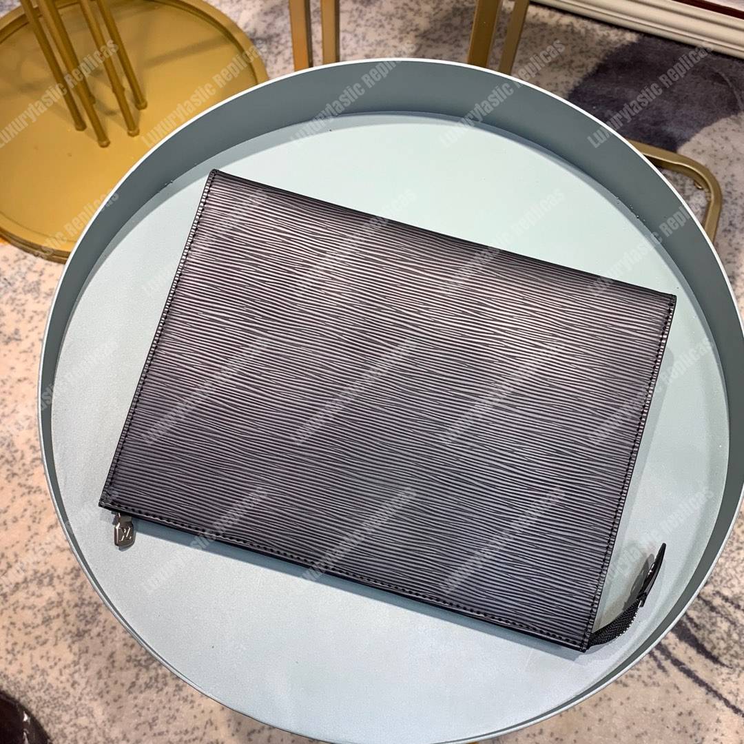 LV Pochette Voyage MM Epi Leather Black