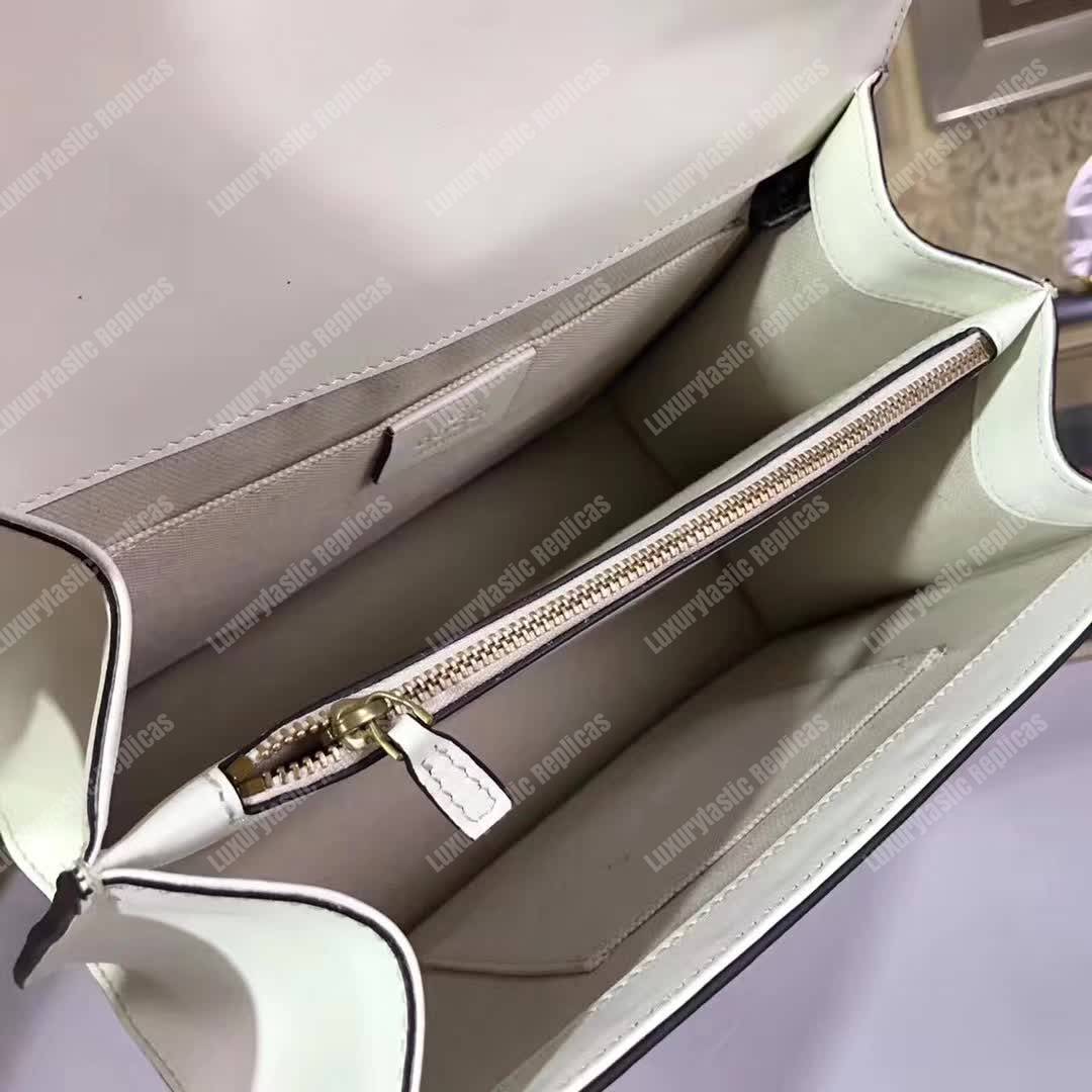 G*u*i dionysus medium top handle bag white