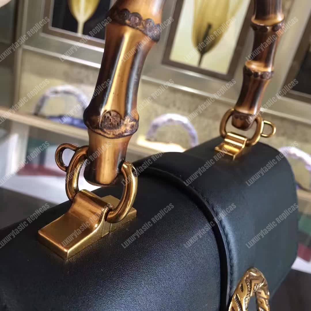 G*u*i dionysus medium top handle bag black