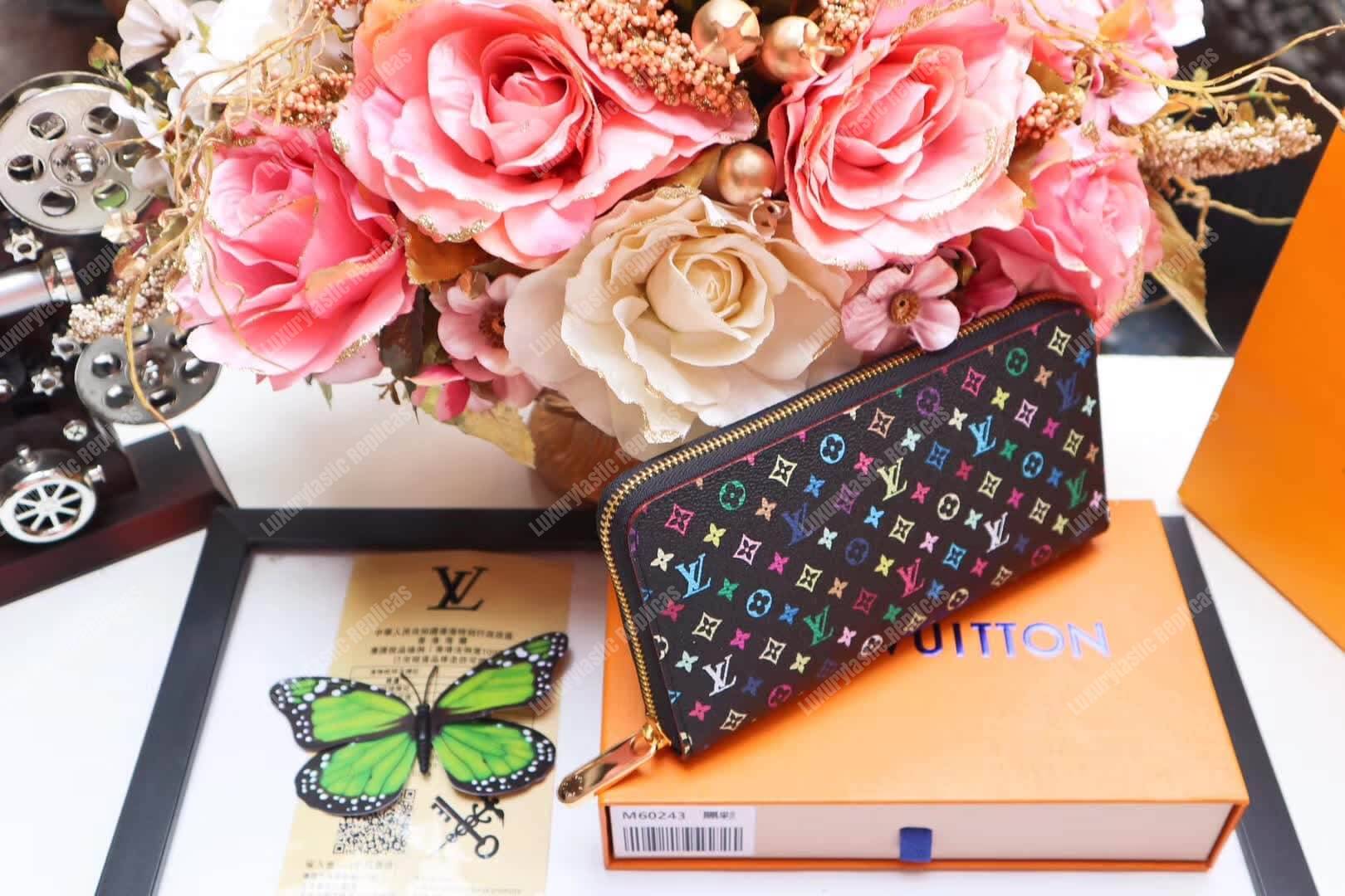 LV  Zippy Wallet Monogram Multicolore Canvas (Black)