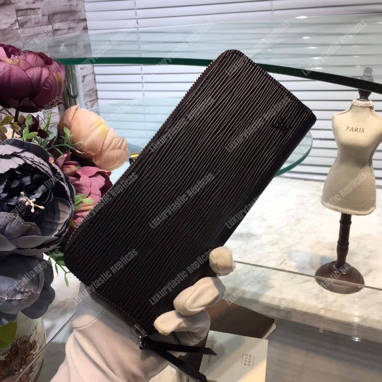 LV Clemence Wallet Epi Leather Noir