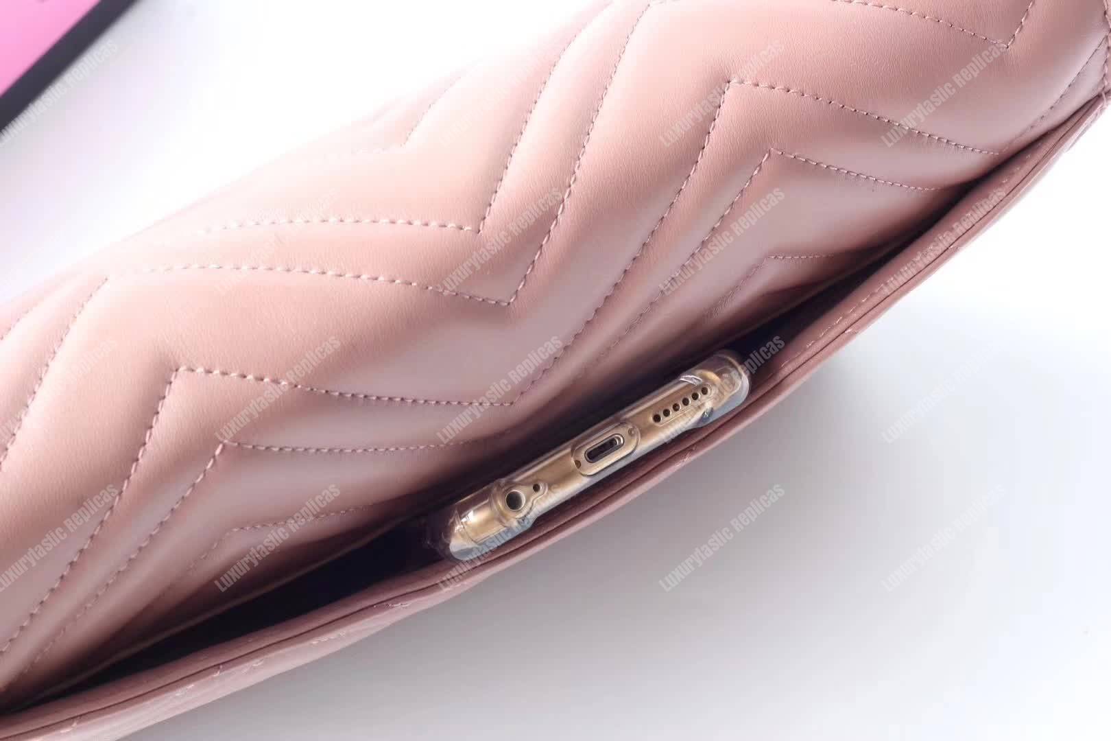 G*u*i gg marmont clutch dusty pink