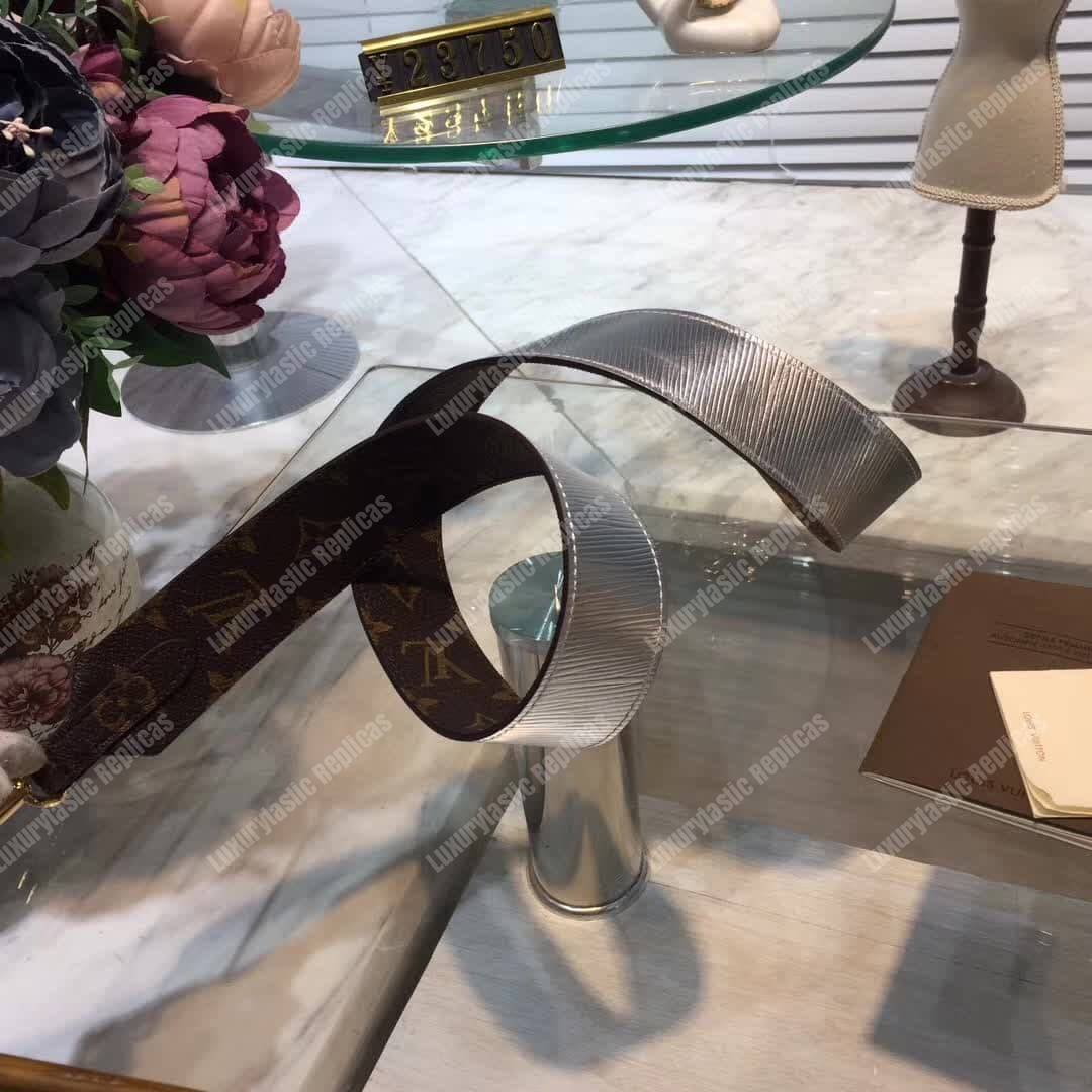 LV Monogram Shoulder Strap Silver