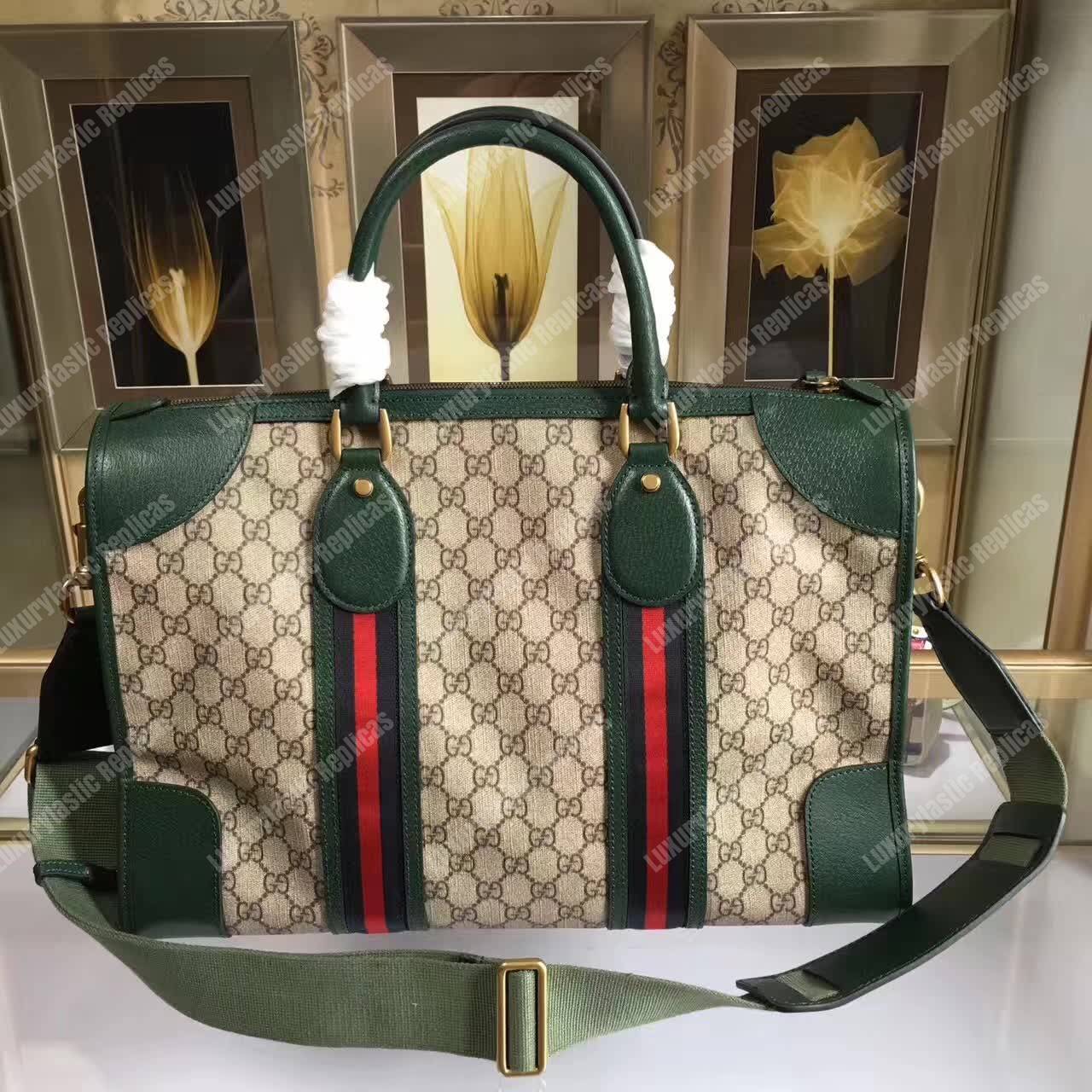 G*u*i soft gg sup*e duffle bag green