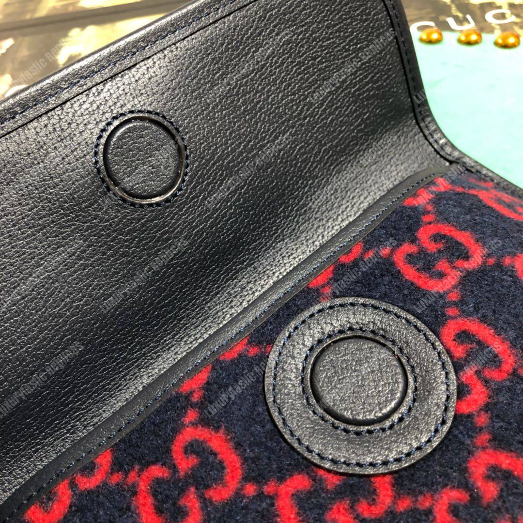 G*u*i gg wool belt bag blue/red