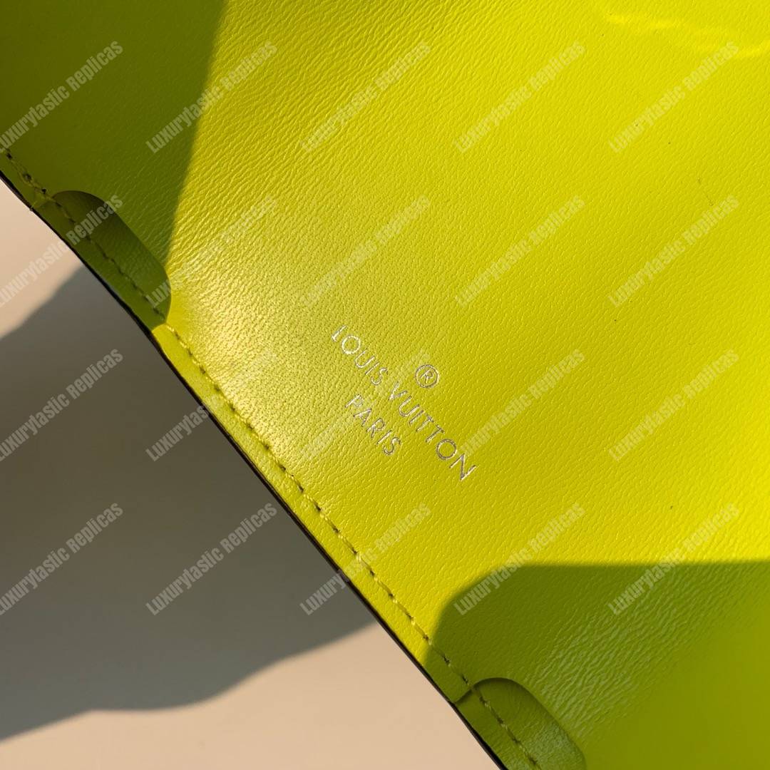 LV Discovery Compact Wallet K45 Taiga Monogram Jaune