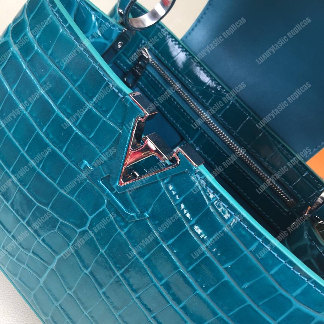 LV Capucines BB Crocodilien Brillant Cactus