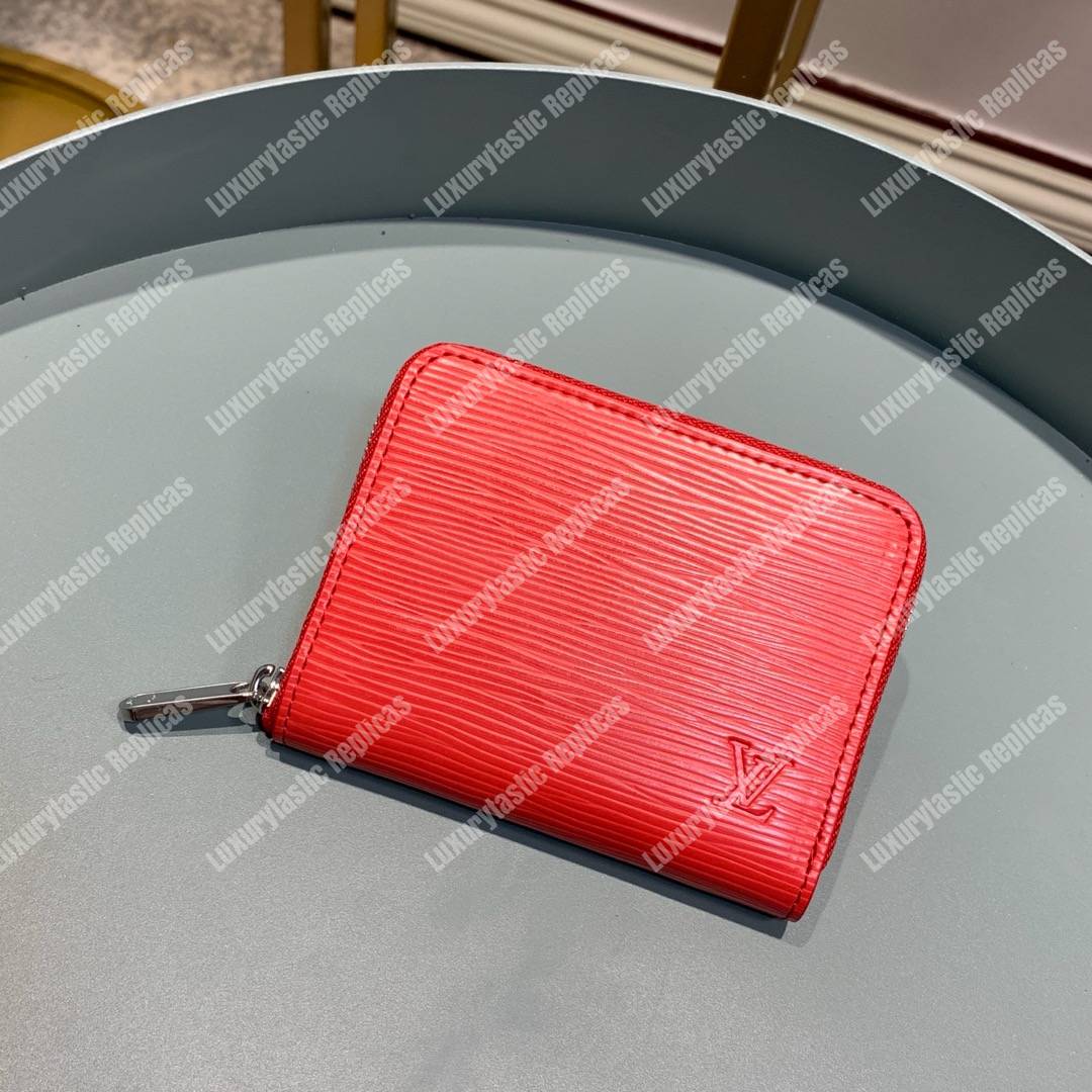 LV Zippy Coin Purse Epi Leather Coquelicot