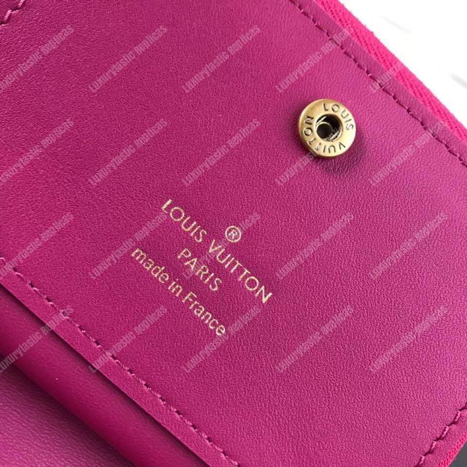 LV New Wave Zipped Compact Wallet Rose Freesia Pink