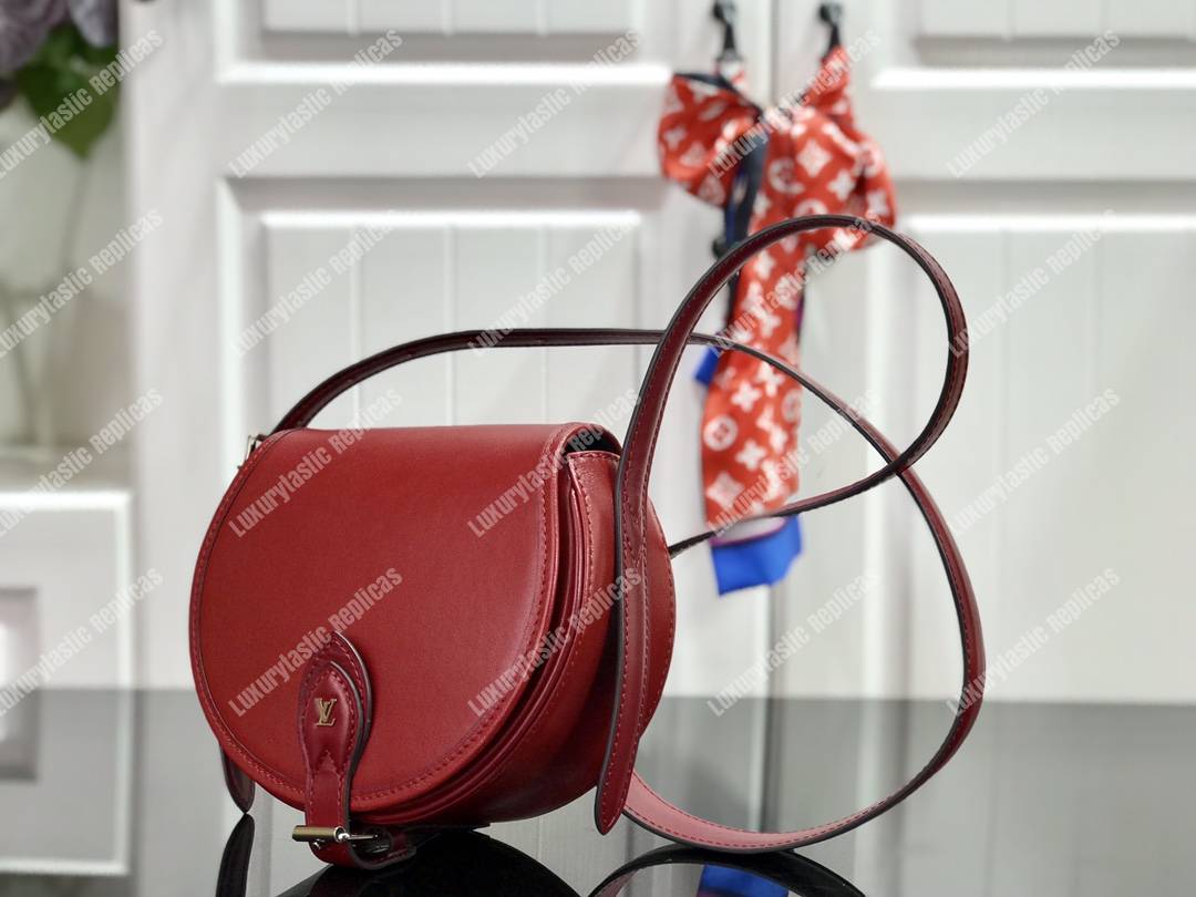 LV Tambourin Calf Leather Rouge