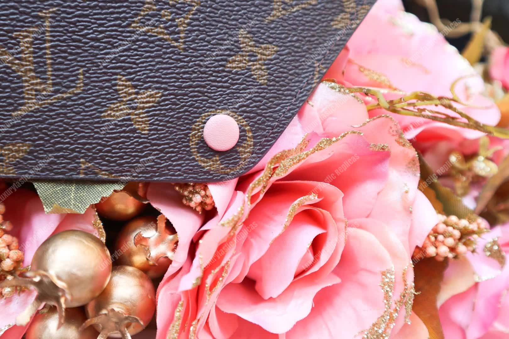 LV Joséphine Wallet Monogram Rose Ballerine