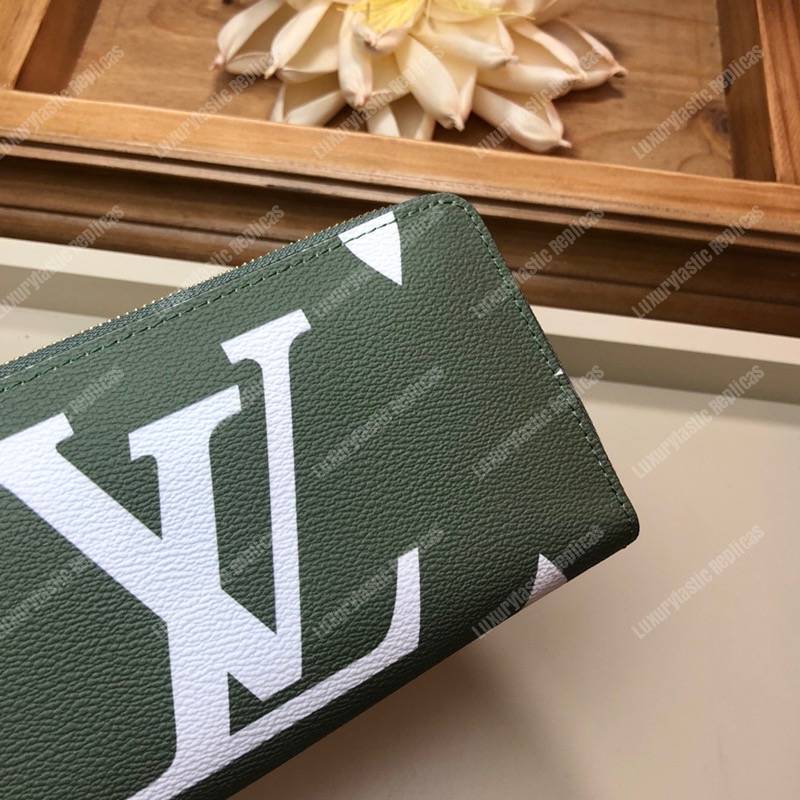 LV Zippy Wallet Monogram Khaki