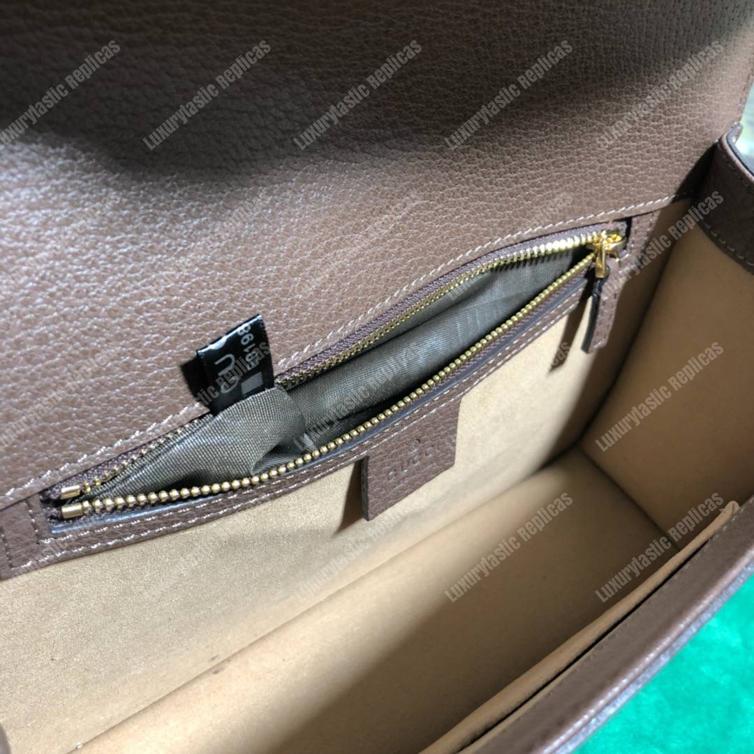 G*u*i sylvie gg sup*e canvas mini bag brown