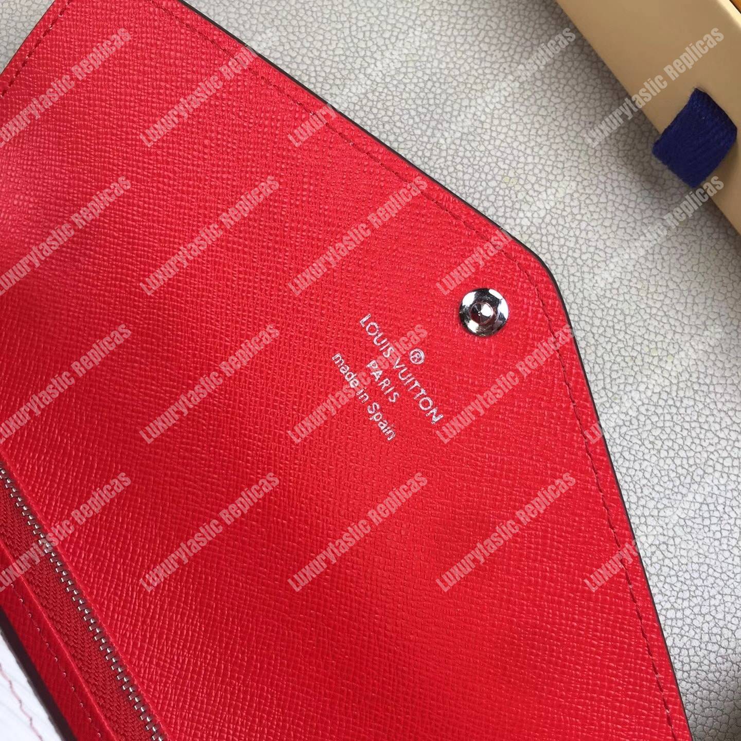 LV Sarah Wallet Epi Leather Rose Ballerine