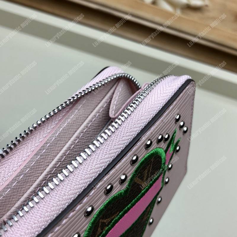 LV Special Edition Zippy Coin Purse Epi Leather Rose Ballerine