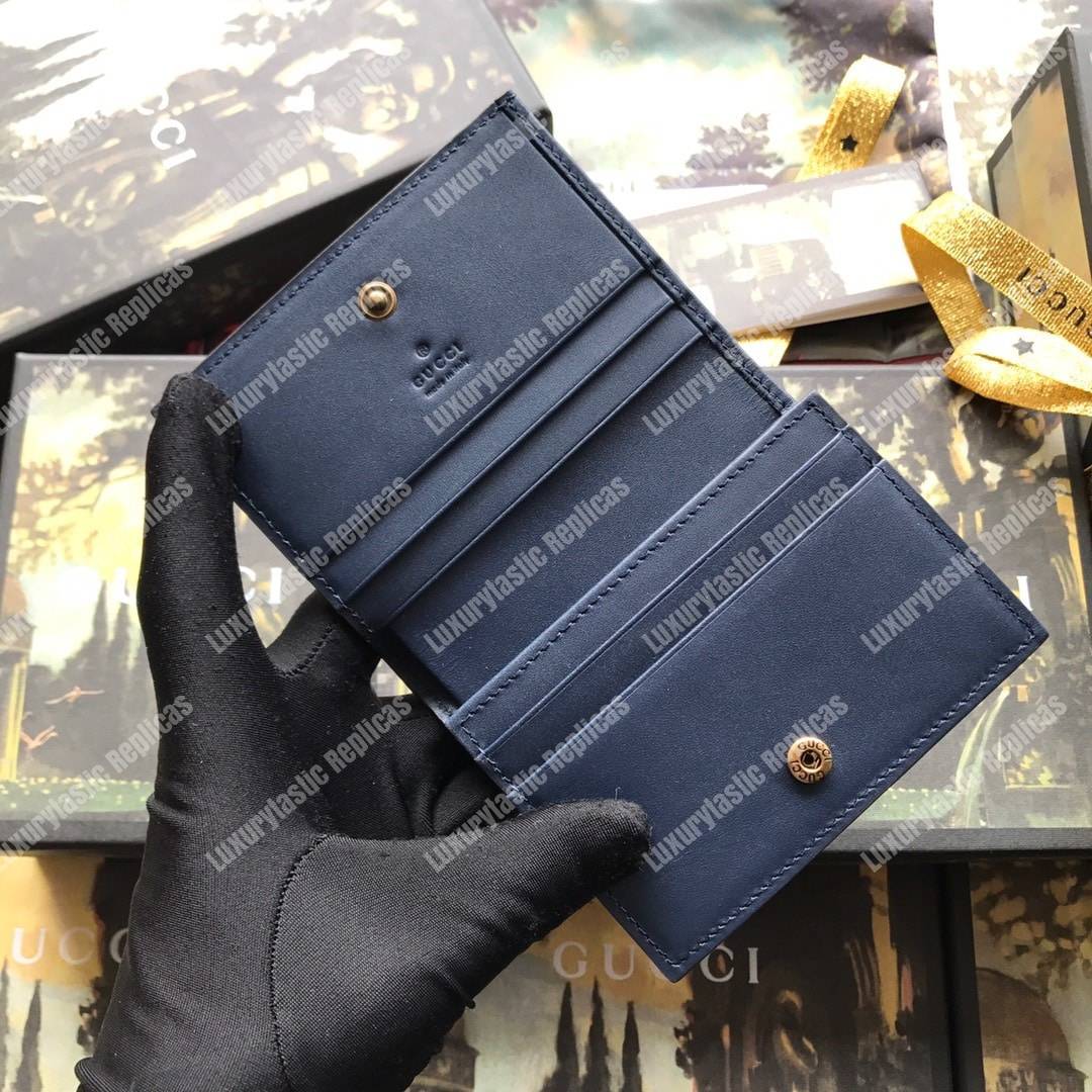G*u*i coin wallet with ny yankees patch royal blue