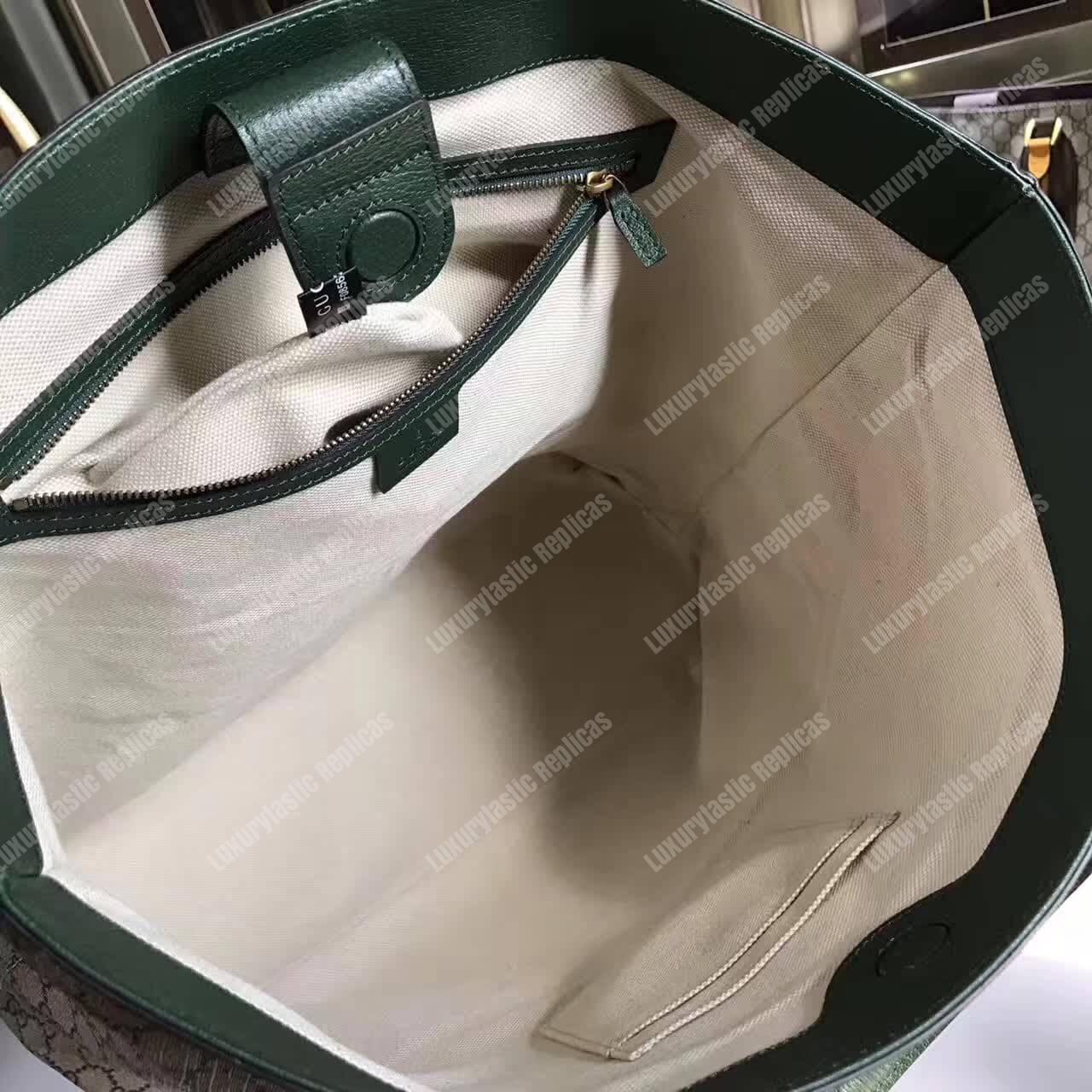 G*u*i gg sup*e tote in beige/green