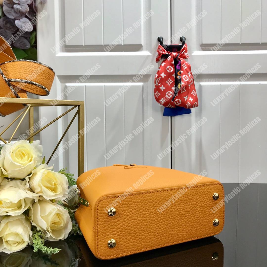 LV Capucines Mini Taurillon Python Jaune