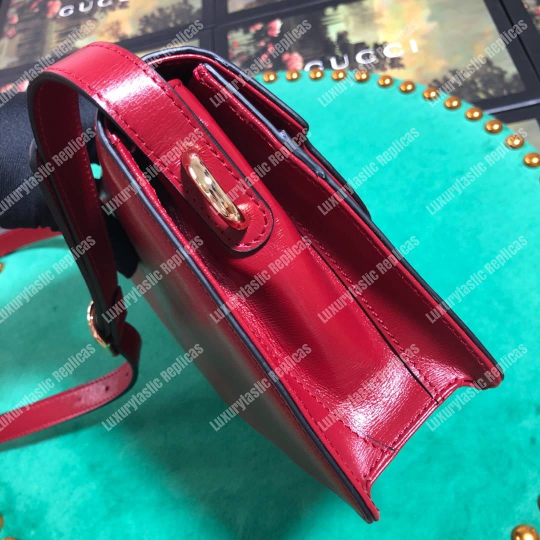 G*u*i small leather shoulder bag red