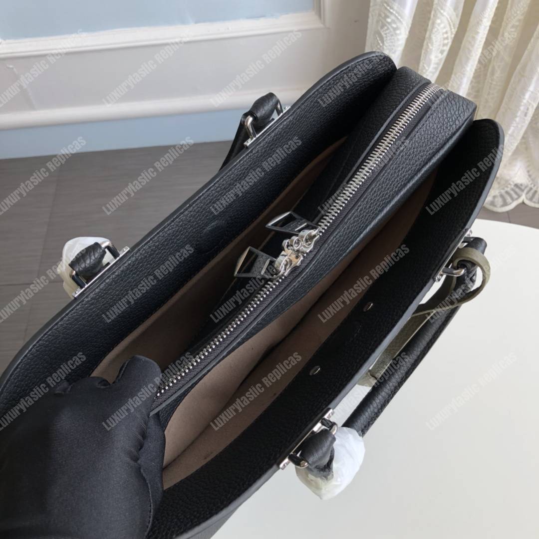 LV Armand Briefcase MM Black/Khaki Green