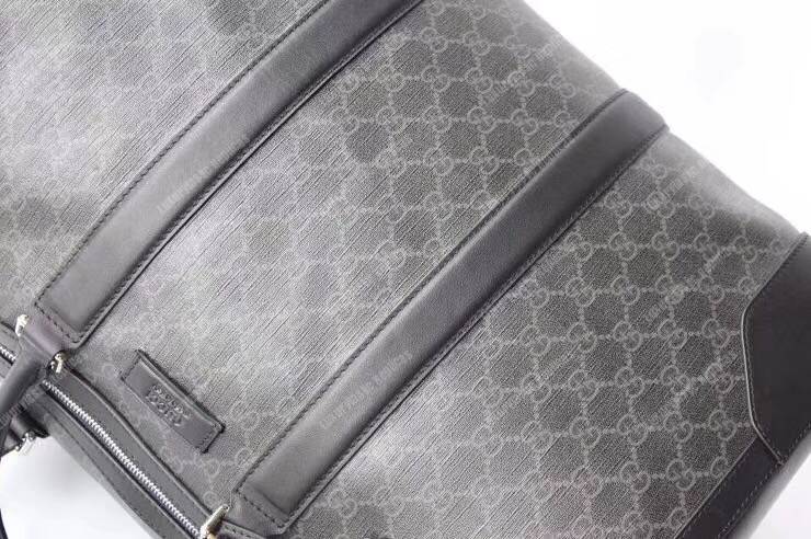 G*u*i soft gg sup*e carry-on duffle black/grey