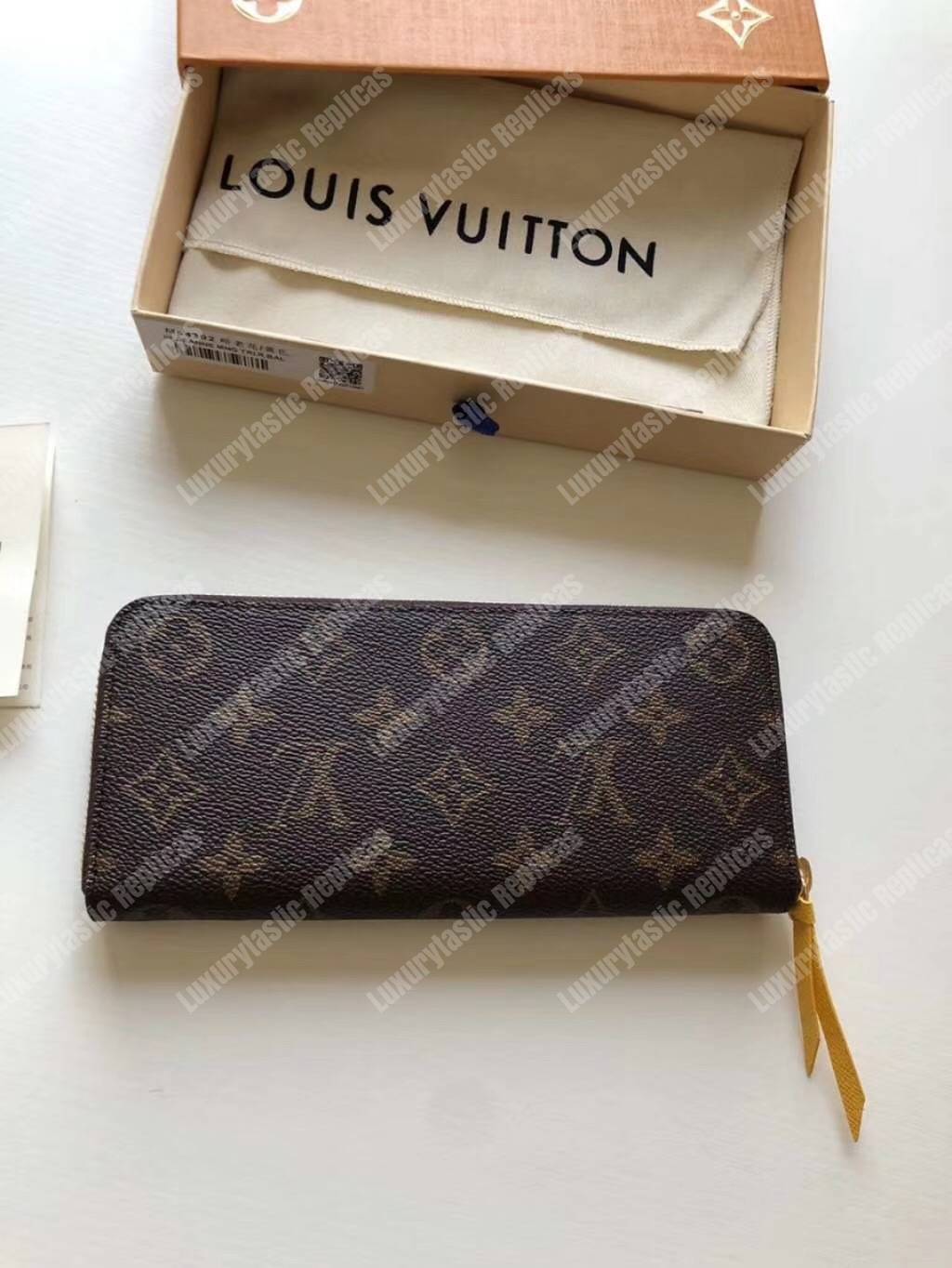 LV Clemence Wallet Monogram Safran