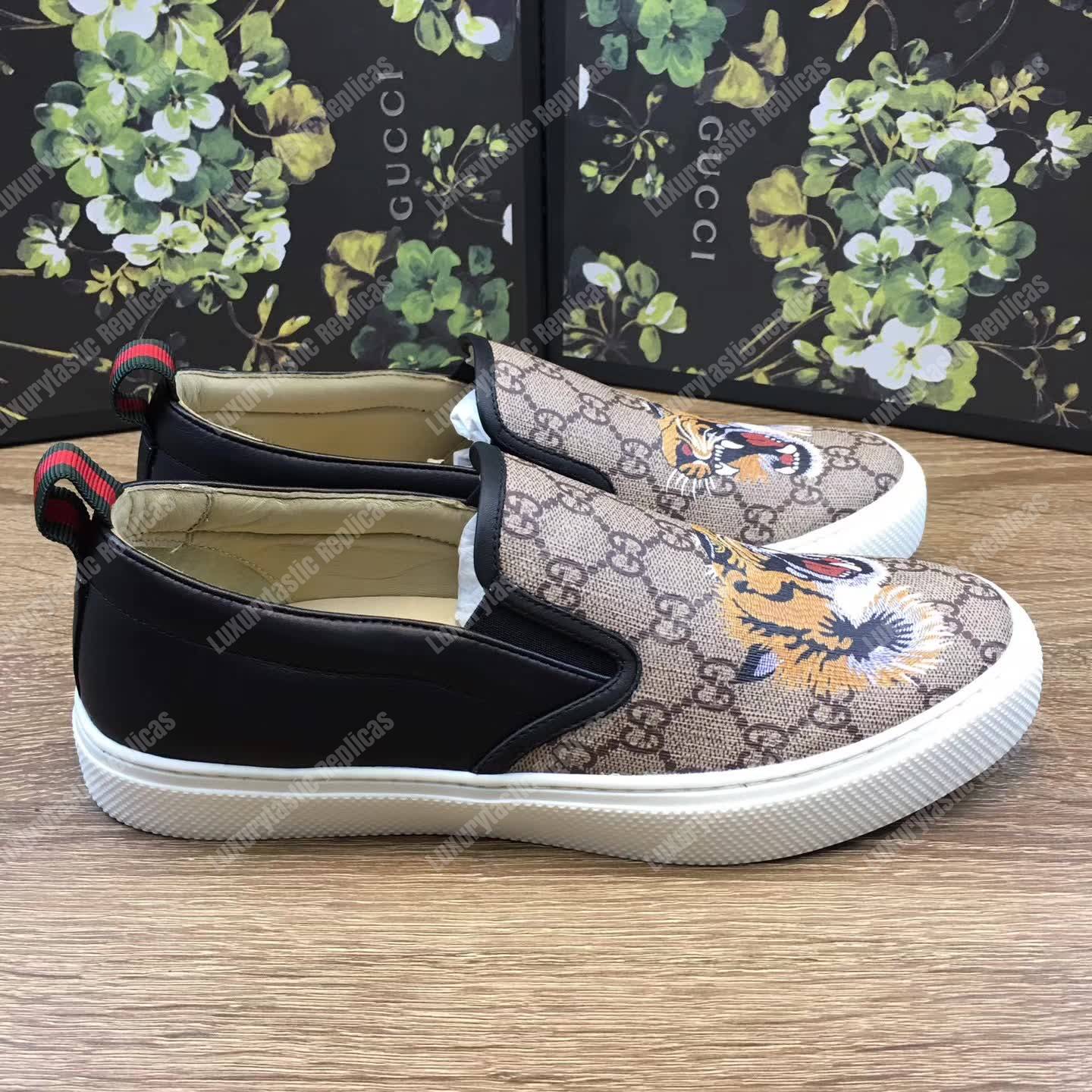 G*u*i gg sup*e tiger slip-on sneaker
