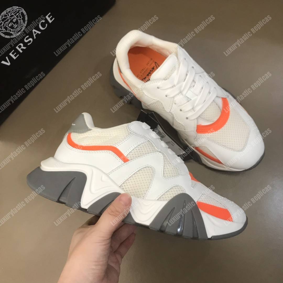 Versace Squalo Sneakers White/Orange