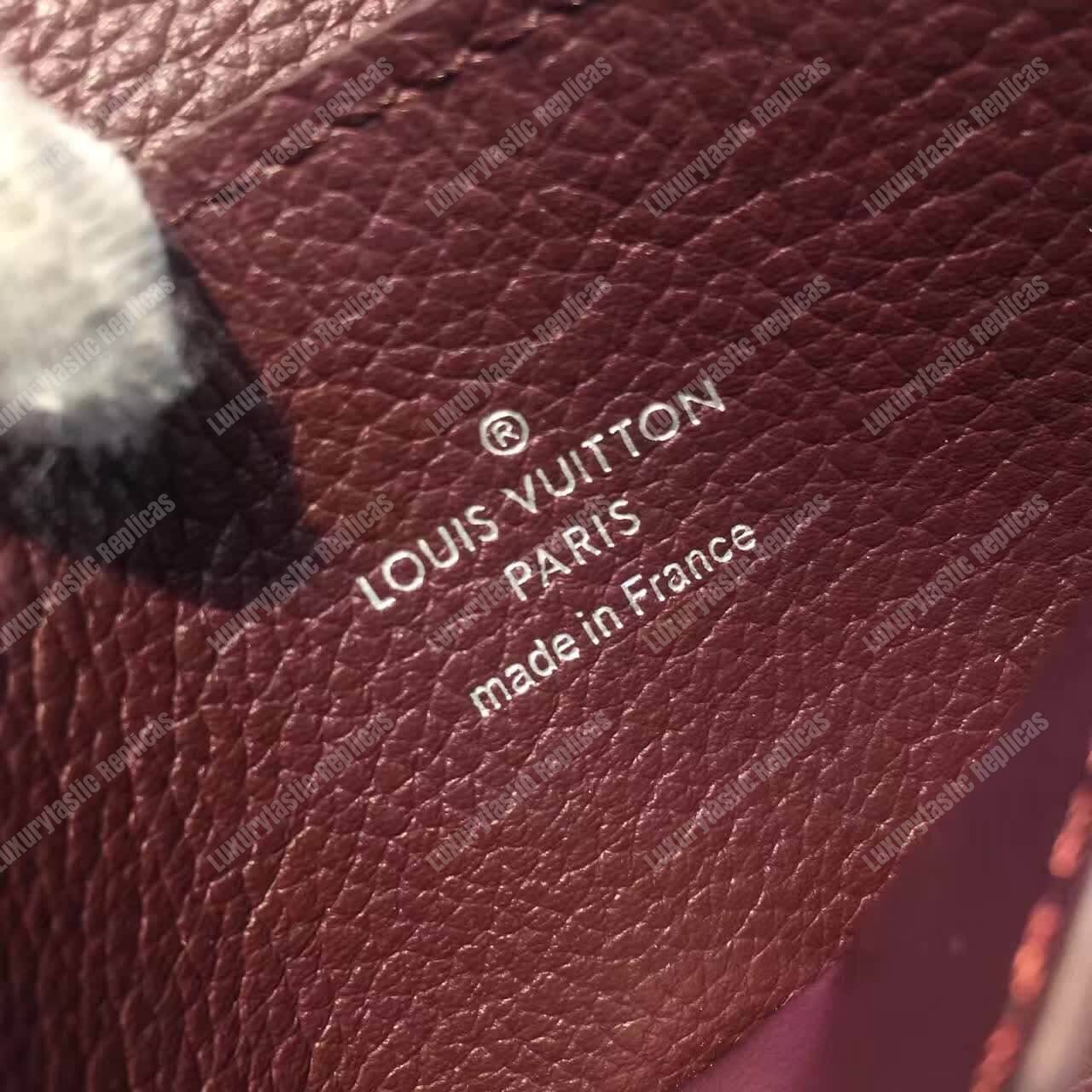 LV LockMe II Compact Wallet Taurillon Leather Prune