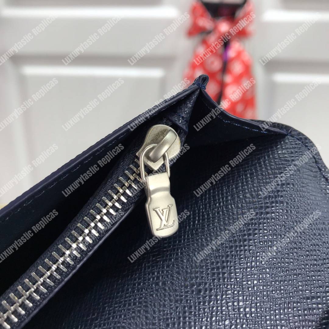 LV Brazza Wallet Epi Leather Noir Initials